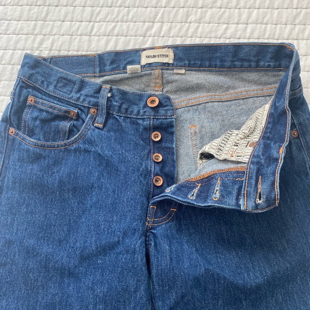 Taylor Stitch Democratic Deep Blue Straight Jeans - Picture 8 of 11